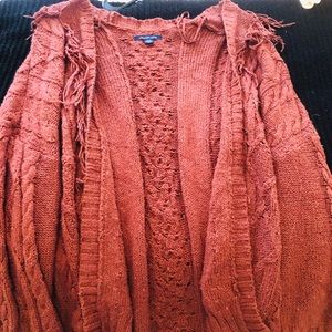 American eagle fringe cardigan